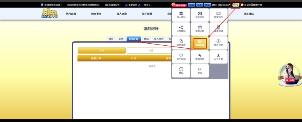如何查詢我的老虎機獲勝記錄？